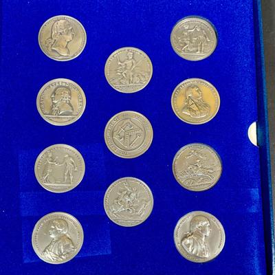 LOT 384: Collection of Medals Commemorating Battles of the American Revolution from 1973