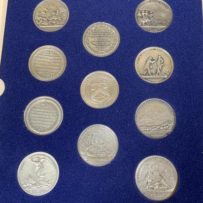 LOT 384: Collection of Medals Commemorating Battles of the American Revolution from 1973