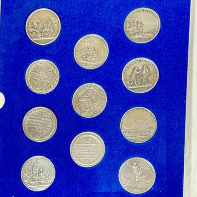 LOT 384: Collection of Medals Commemorating Battles of the American Revolution from 1973