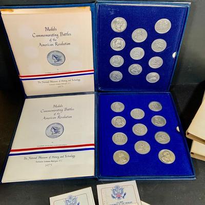 LOT 384: Collection of Medals Commemorating Battles of the American Revolution from 1973