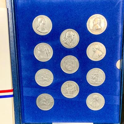 LOT 385: Collection of Medals Commemorating Battles of the American Revolution from 1973