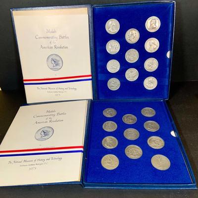 LOT 385: Collection of Medals Commemorating Battles of the American Revolution from 1973