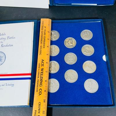 LOT 385: Collection of Medals Commemorating Battles of the American Revolution from 1973