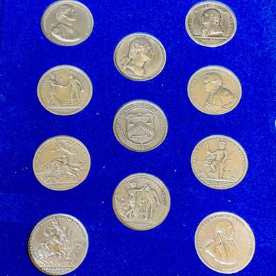 LOT 385: Collection of Medals Commemorating Battles of the American Revolution from 1973