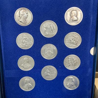LOT 387: Collection of Medals Commemorating Battles of the American Revolution from 1973