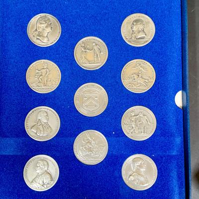 LOT 387: Collection of Medals Commemorating Battles of the American Revolution from 1973