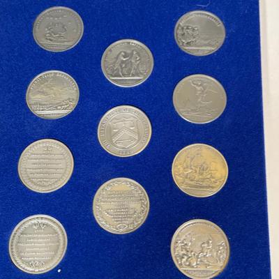 LOT 387: Collection of Medals Commemorating Battles of the American Revolution from 1973
