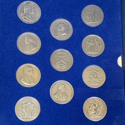 LOT 387: Collection of Medals Commemorating Battles of the American Revolution from 1973