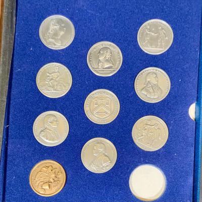 LOT 388: Collection of Medals Commemorating Battles of the American Revolution from 1973