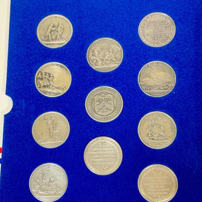 LOT 388: Collection of Medals Commemorating Battles of the American Revolution from 1973