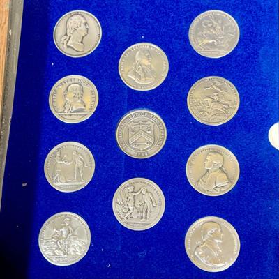 LOT 389: Collection of Medals Commemorating Battles of the American Revolution from 1973