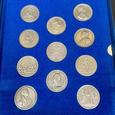 LOT 389: Collection of Medals Commemorating Battles of the American Revolution from 1973