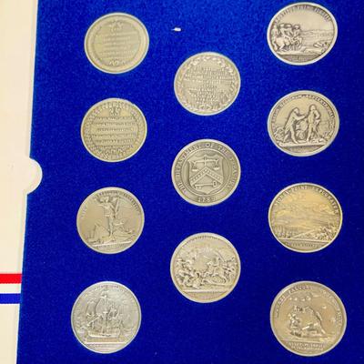LOT 389: Collection of Medals Commemorating Battles of the American Revolution from 1973