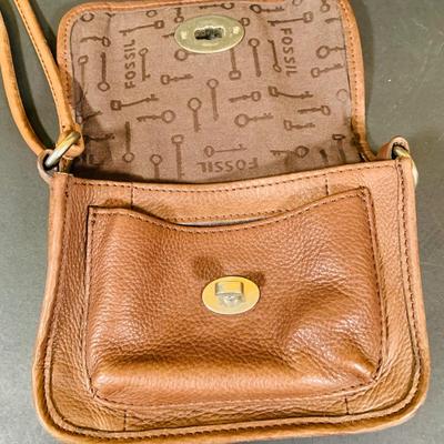 LOT 392: Collection of Vintage Leather Purses/Handbags, by Fossil, Aigner, Emma Fox and More