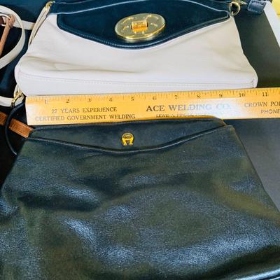 LOT 392: Collection of Vintage Leather Purses/Handbags, by Fossil, Aigner, Emma Fox and More