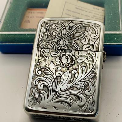 LOT 398: Assortment of Vintage Lighters by Zippo and Other and Scripto Tin Box