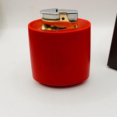 LOT 399: Red Robson Pioneer Table Lighter, Silver-tone Table Lighter Made in Japan, Cigarette Cases and More