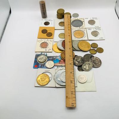 LOT 401: Collection of Novelty Coins and Tokens Including Two Headed Nickels and Much More