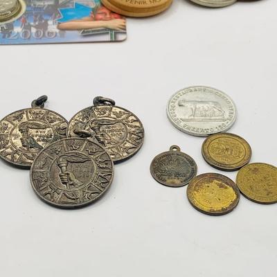 LOT 401: Collection of Novelty Coins and Tokens Including Two Headed Nickels and Much More