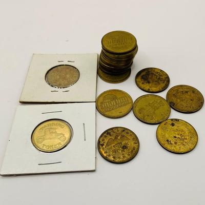 LOT 401: Collection of Novelty Coins and Tokens Including Two Headed Nickels and Much More