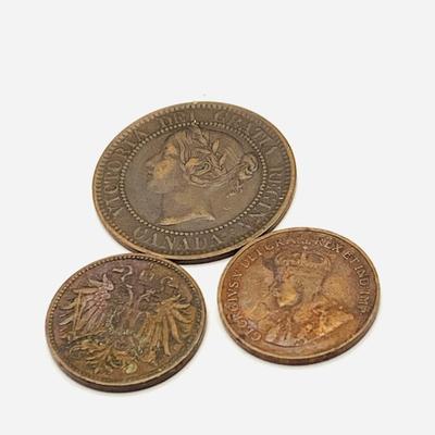 LOT402: Canadian Coins Including 1922 Counterfeit Nickel, 1920 Penny and Much More