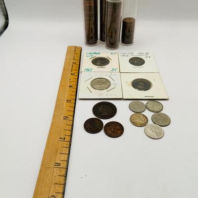 LOT402: Canadian Coins Including 1922 Counterfeit Nickel, 1920 Penny and Much More