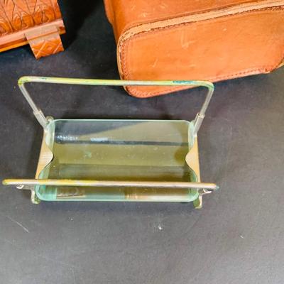 LOT 405: Large Collection of Vintage Ephemera Including Maps, Stamps, Post Cards and Much More and an Apex Ezy Rede Magnifying Glass.