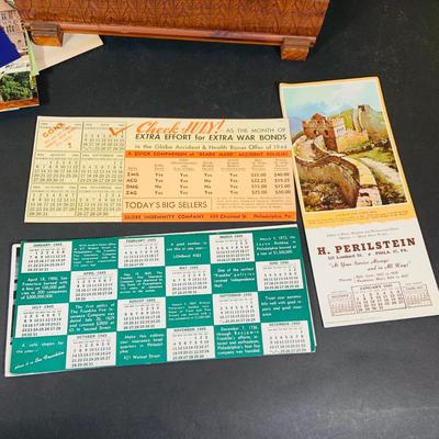 LOT 405: Large Collection of Vintage Ephemera Including Maps, Stamps, Post Cards and Much More and an Apex Ezy Rede Magnifying Glass.