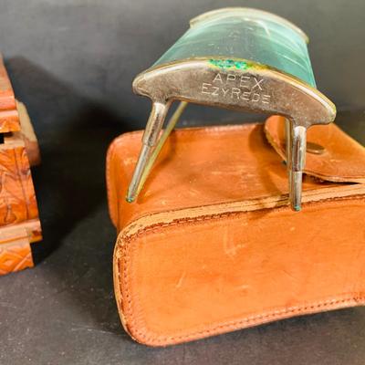 LOT 405: Large Collection of Vintage Ephemera Including Maps, Stamps, Post Cards and Much More and an Apex Ezy Rede Magnifying Glass.