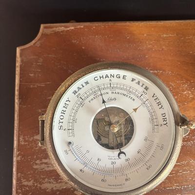 LOT 433: Vintage Schatz Precision Barometer & Swift 8-Day, Jeweled Ships Clock