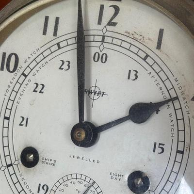 LOT 433: Vintage Schatz Precision Barometer & Swift 8-Day, Jeweled Ships Clock