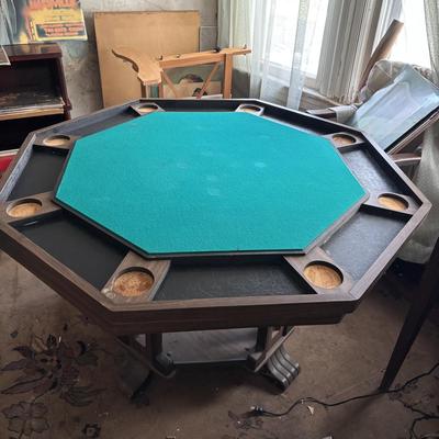 LOT 435: Game Table: 3 in 1 Bumper Pool, Poker & Card