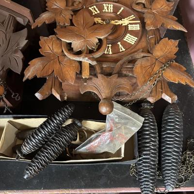 LOT 436: As Found Cuckoo Clocks & Parts