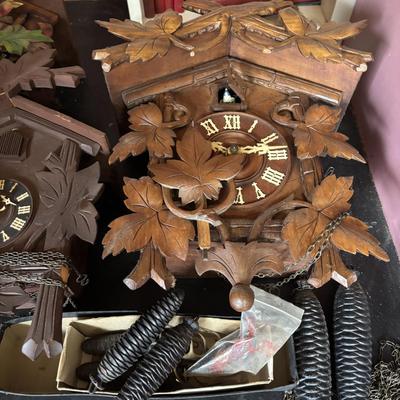LOT 436: As Found Cuckoo Clocks & Parts