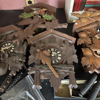 LOT 436: As Found Cuckoo Clocks & Parts