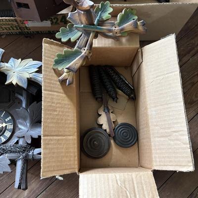 LOT 438: Cuckoo Clocks & Parts as Found Lot
