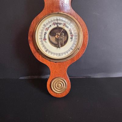 LOT 630: Vintage Schatz Anniversary Clock, Vintage Telechron Ships Bell Clock & Made in Western Germany Banjo Style Barometer