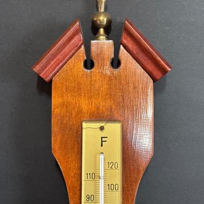 LOT 630: Vintage Schatz Anniversary Clock, Vintage Telechron Ships Bell Clock & Made in Western Germany Banjo Style Barometer