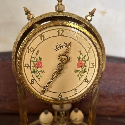 LOT 630: Vintage Schatz Anniversary Clock, Vintage Telechron Ships Bell Clock & Made in Western Germany Banjo Style Barometer