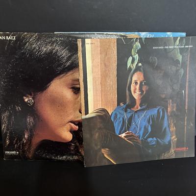 LOT 440: Vintage Joan Baez Collection: LP's & 45's, Songbook, People Magazine, Souvenir Program & Camden County 1967...