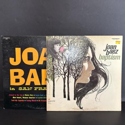 LOT 440: Vintage Joan Baez Collection: LP's & 45's, Songbook, People Magazine, Souvenir Program & Camden County 1967...