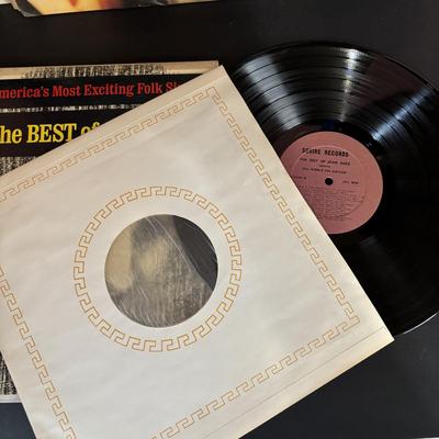 LOT 440: Vintage Joan Baez Collection: LP's & 45's, Songbook, People Magazine, Souvenir Program & Camden County 1967...