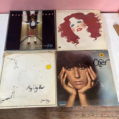 LOT 443: Ladies of Music & Entertainment LP Collection: Cher, Bette Midler, Aretha Franklin,Phobe Snow, Maria Muldaur, Yoko Ono,...