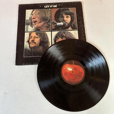 LOT 445: Vintage LPs: Concert for Bangladesh LP: George Harrison & Friends, along w/ The Beatles Early Years & Let it Be &...
