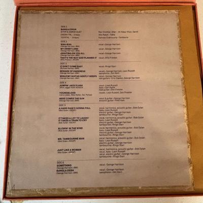 LOT 445: Vintage LPs: Concert for Bangladesh LP: George Harrison & Friends, along w/ The Beatles Early Years & Let it Be &...