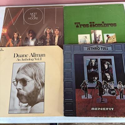 LOT 446: LP Collection of ZZ Top, Mott the Hoople, Jethro Tull, Duane Allman, Elton John, The Allman Brothers, Derek & The Dominos...