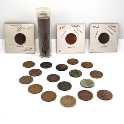 LOT 466: Vintage Indian Penny Collection