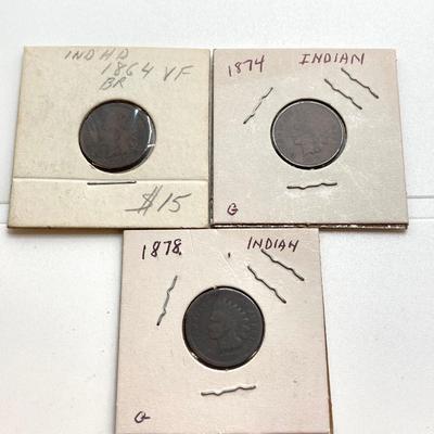 LOT 466: Vintage Indian Penny Collection