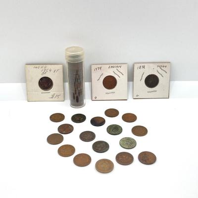 LOT 466: Vintage Indian Penny Collection