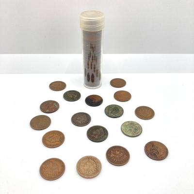 LOT 466: Vintage Indian Penny Collection